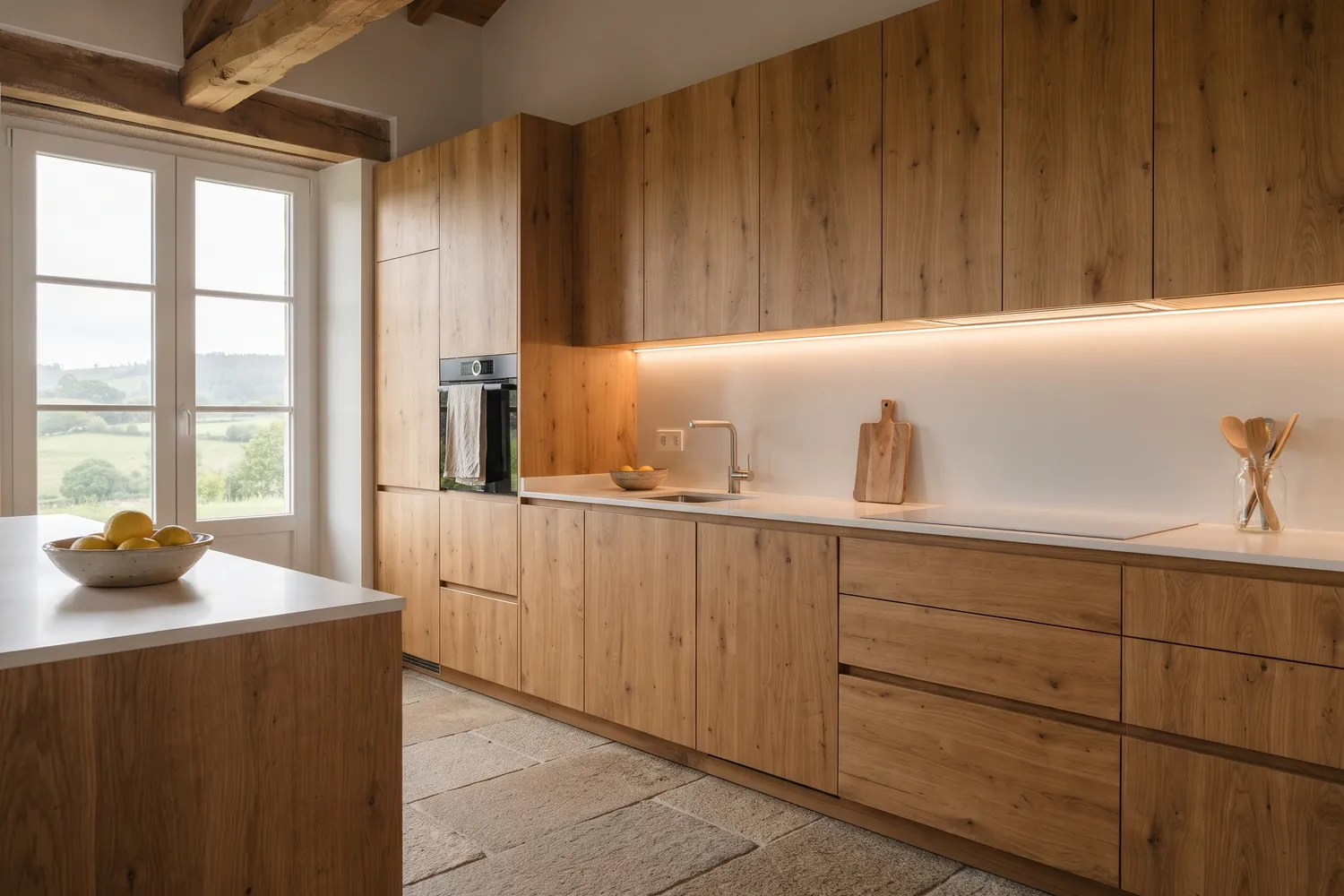 Cocina a medida de madera