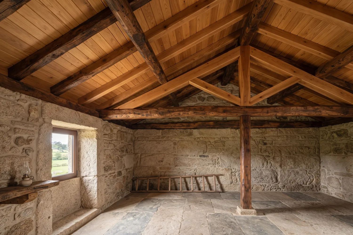 Rehabilitación de vigas y estructura de tejado de madera
